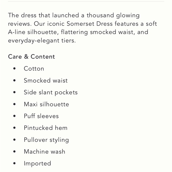 β¨ Anthropologie Somerset Maxi Dress Puff-Sleeve Edition Sz MP - Picture 4 of 5